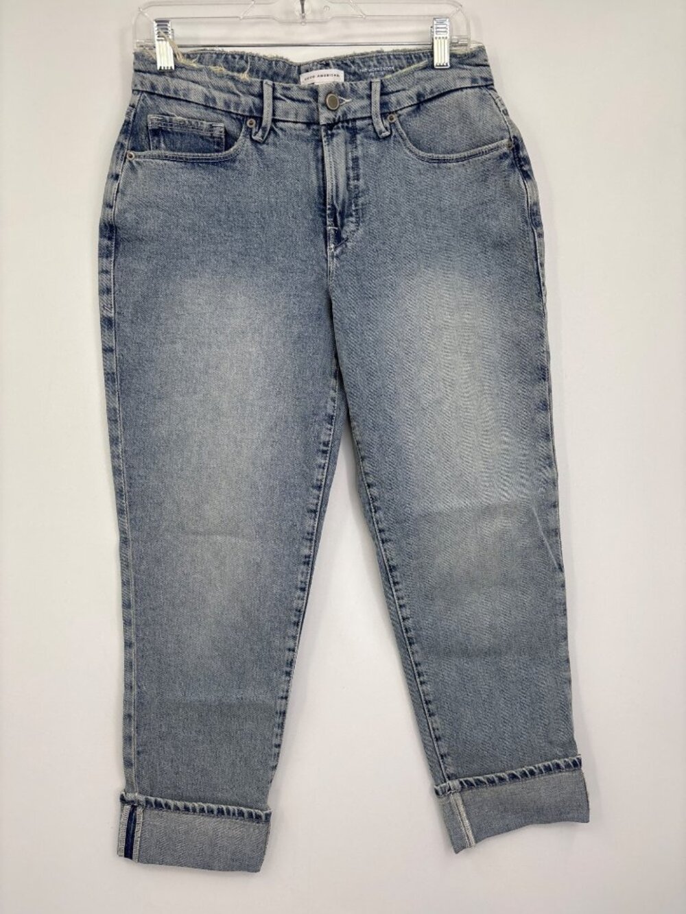 Good American The Weekender Crop Jean Light Wash Size 4/27 Petite